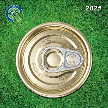 定制唐山肉酱罐头专用鸿光202金色图解马口铁盖子 铁质易拉盖