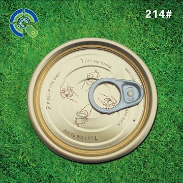 揭阳椰浆专用鸿光214金色全开带图解马口铁盖 食品级铁质易拉盖